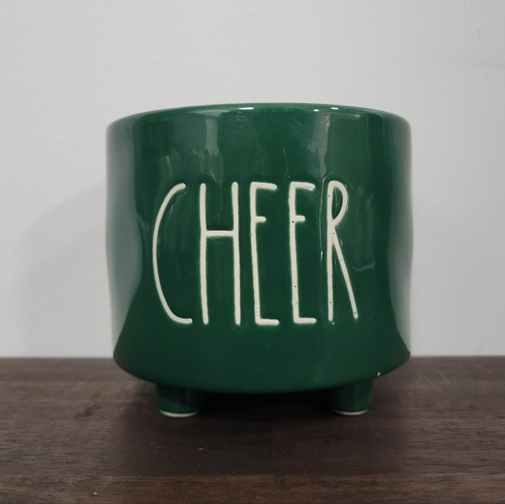 Rae Dunn Green Cheer Planter